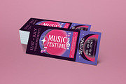 Black 3D Music Fest Ticket, a Card Template by graphicook (Thumbnail 3 of 3)