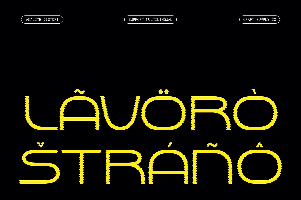 Akalime Distort, a Sans Serif Font by Craft Supply Co. (Photo 7 of 8)