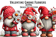 Valentine Gnome with Flowers Clipart, an Illustration by Dream Creation (Thumbnail 1 of 8)