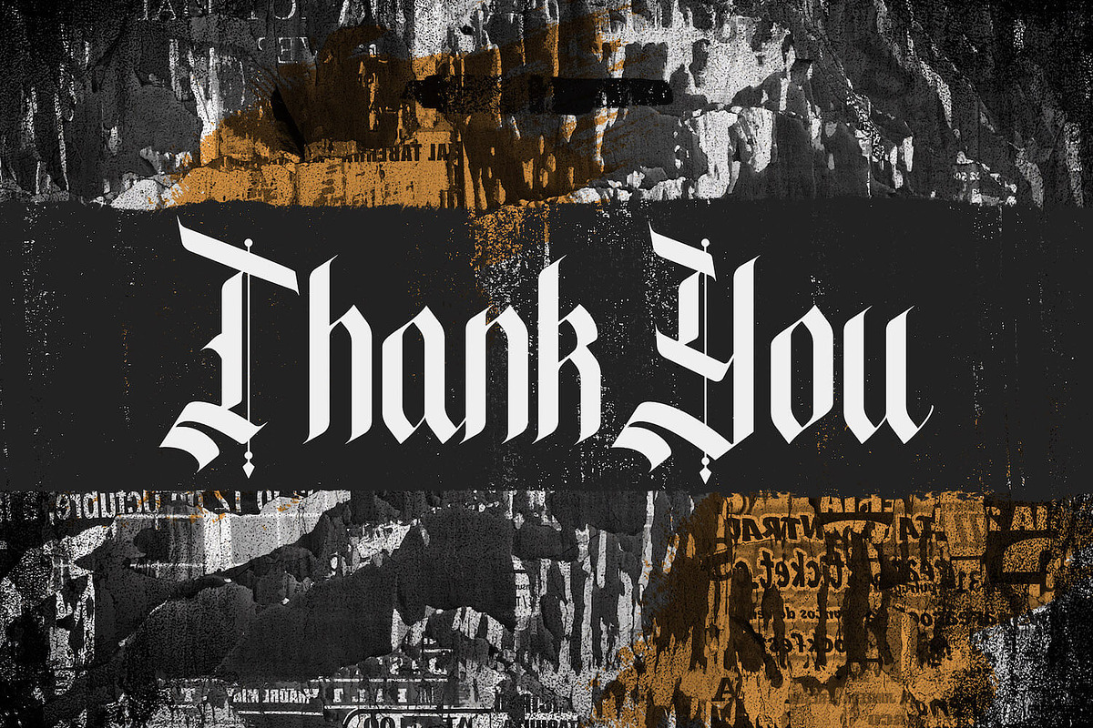 Denibas Sunset - Blackletter Font, a Blackletter Font by StringLabs (Photo 11 of 11)