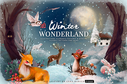 Winter Wonderland Oil Clipart