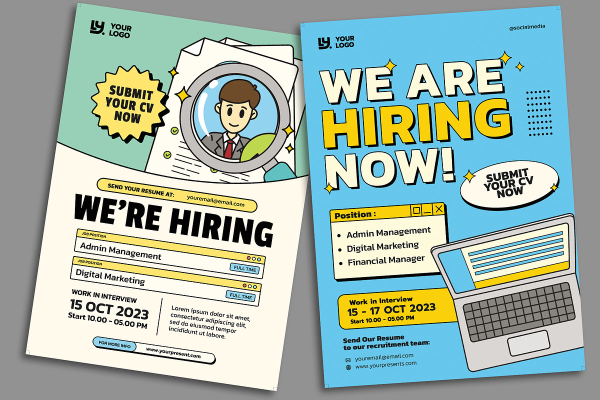 We're Hiring Flyer (16 Assets), a Flyer Template by Graptail (Photo 10 of 12)