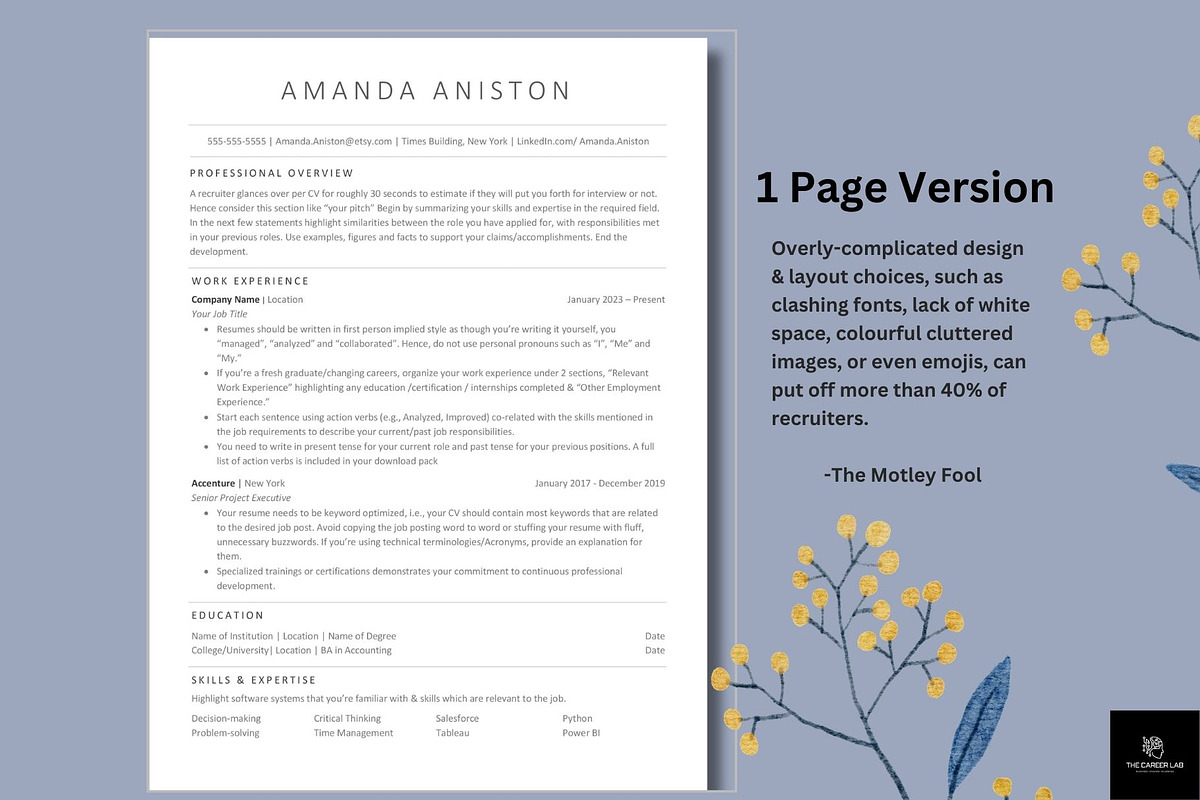 ATS friendly executive cv template, a Resume Template by The Career Lab (Photo 3 of 10)