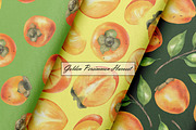 Persimmon Seamless Patterns, a Food Illustration by OlDm_Shop (Thumbnail 6 of 10)