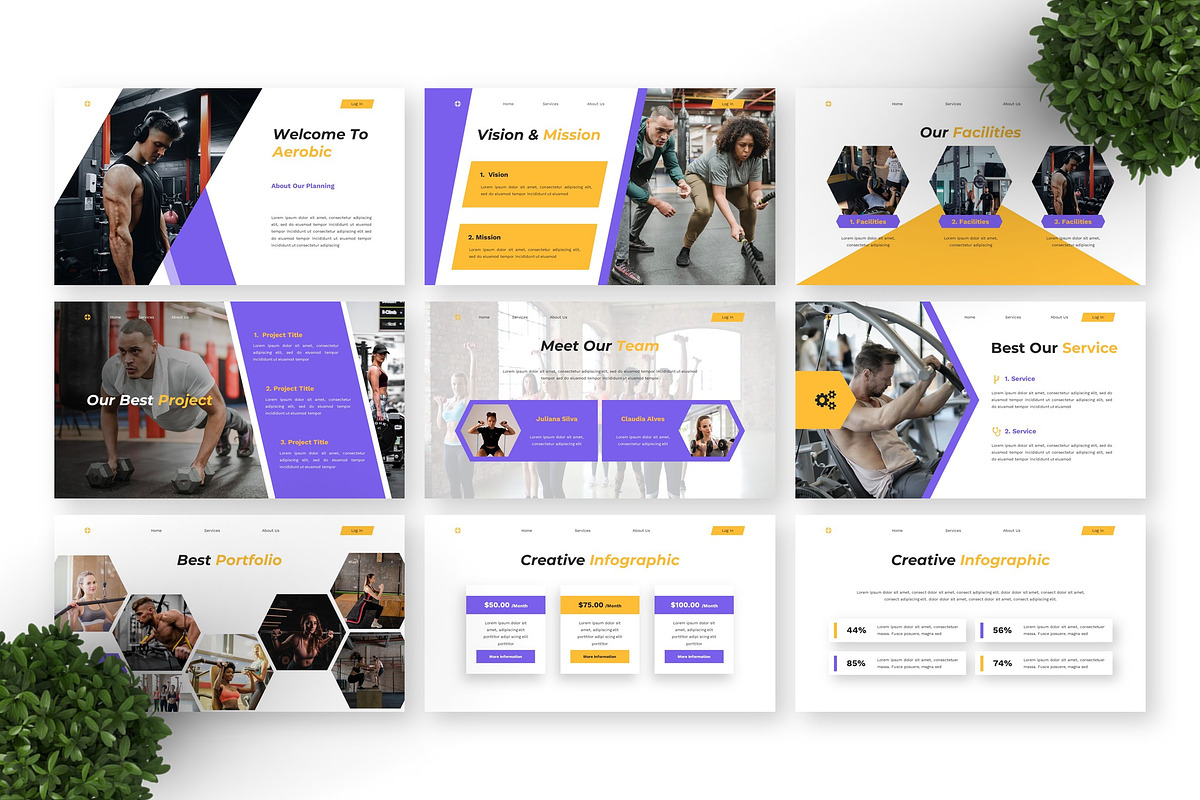 Aerobic - GYM Powerpoint preview 2