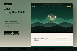 Luxury Real Estate Landing Page, an UI Kit Template by Pitchlook.Studio