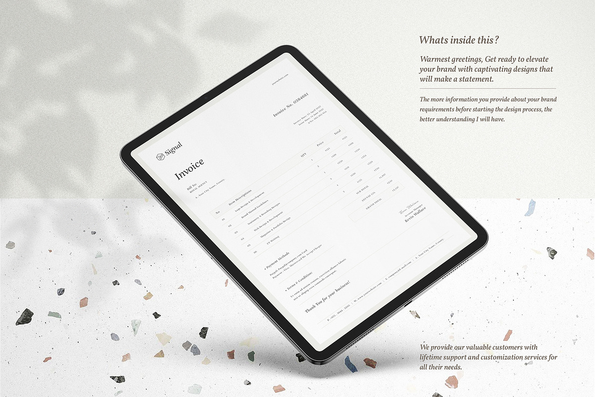 Invoice | Estimate | Letterhead, a Stationery Template by Designsoul14 (Photo 10 of 11)