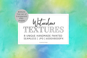 8 Huge spring watercolor textures