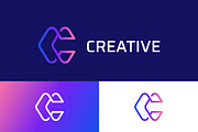 Creative Letter C Modern Techn Logo, a Branding & Logo Template by Signatoro (Thumbnail 1 of 3)
