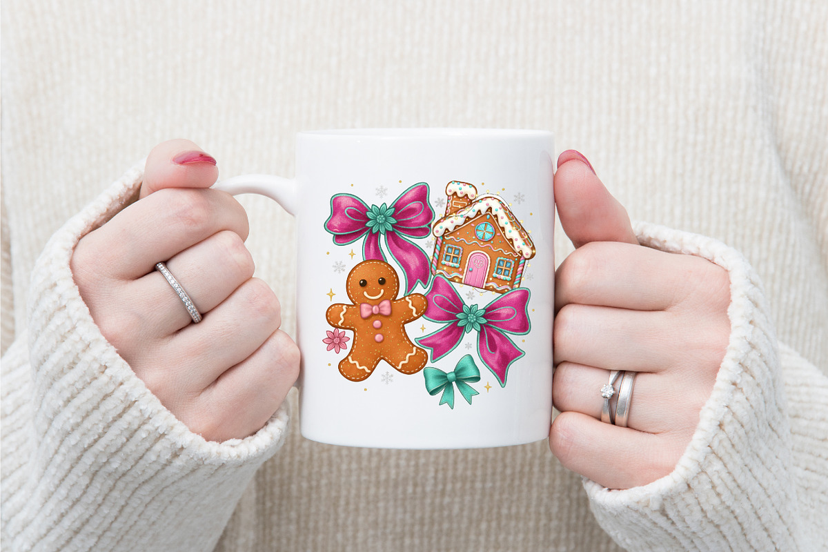 Gingerbread Coquette Christmas PNG, an Illustration by designcity5 (Photo 8 of 8)