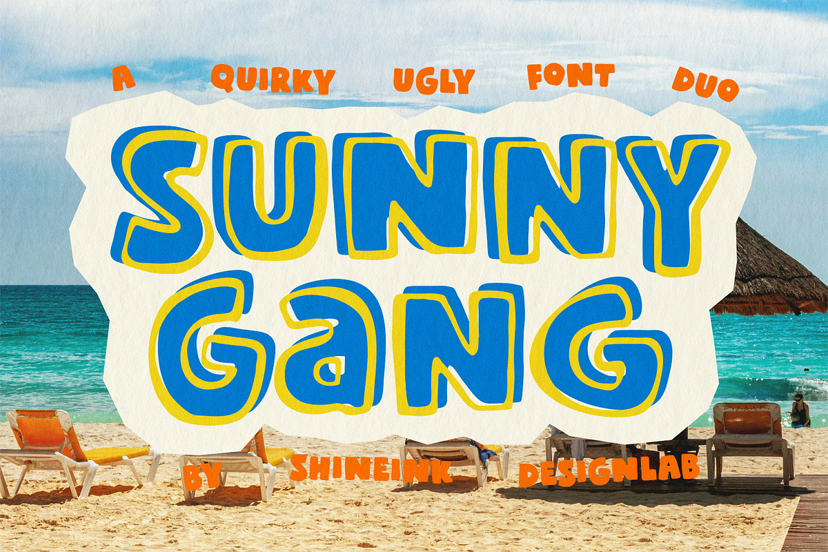 Sunny Gang - Quirky Typeface, a Handwritten Font by shineink.designlab (Photo 1 of 10)