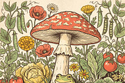 Vintage Cottagecore Scrapbook Paper, a Decorative Illustration by Image for Sale (Thumbnail 2 of 4)