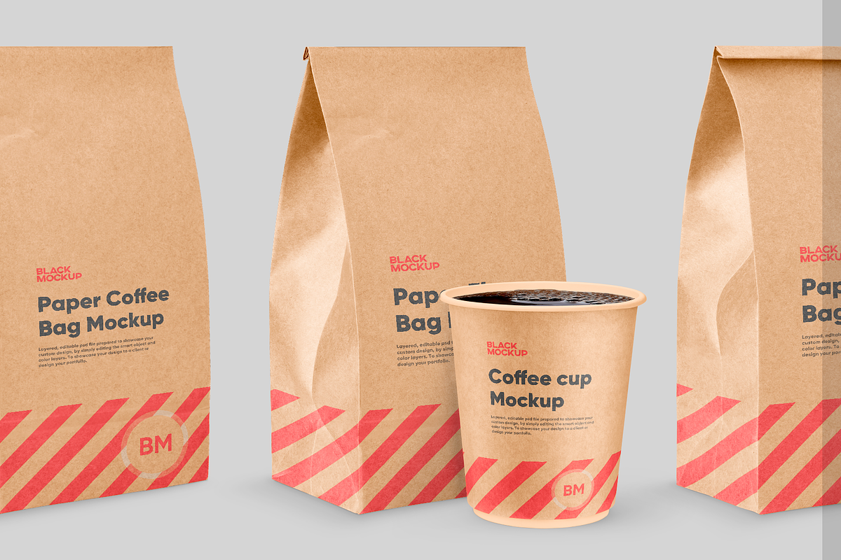 Craft Coffee Bag Mockup, a Product Mockup by BlackMockup (Photo 4 of 11)