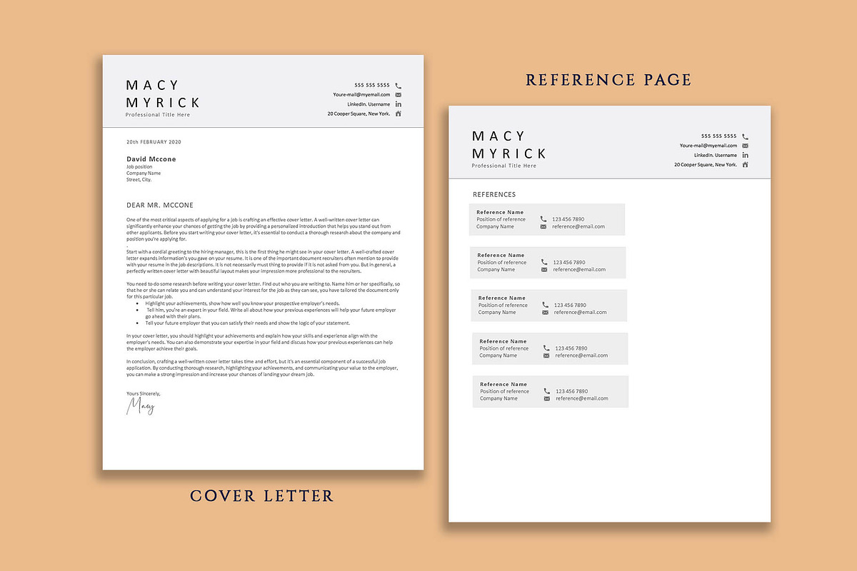 Professional Resume Template, CV, a Resume Template by VictoriousVita (Photo 5 of 8)