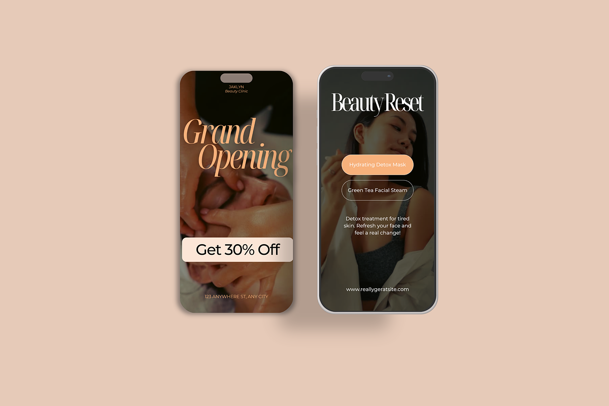Aesthetic Skincare Instagram Reel, a Social Media Template by My Template Studio (Photo 2 of 14)