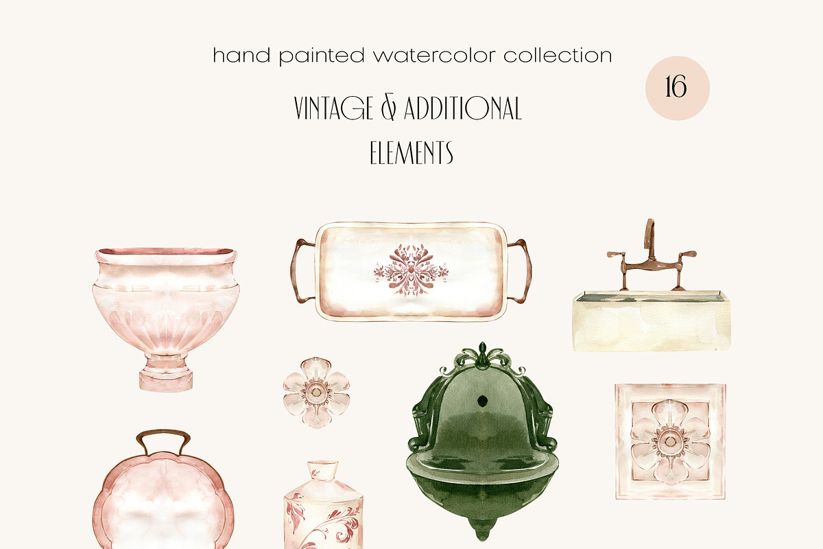 Dahlia Watercolor Collection, a Decorative Illustration by ArtMaslyana (Photo 4 of 15)