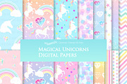 Magical Unicorns, Einhorn, White, an Illustration by Mia's Graphic Design (Thumbnail 7 of 9)