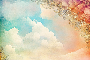 Pastel Sky & Clouds Greeting Card