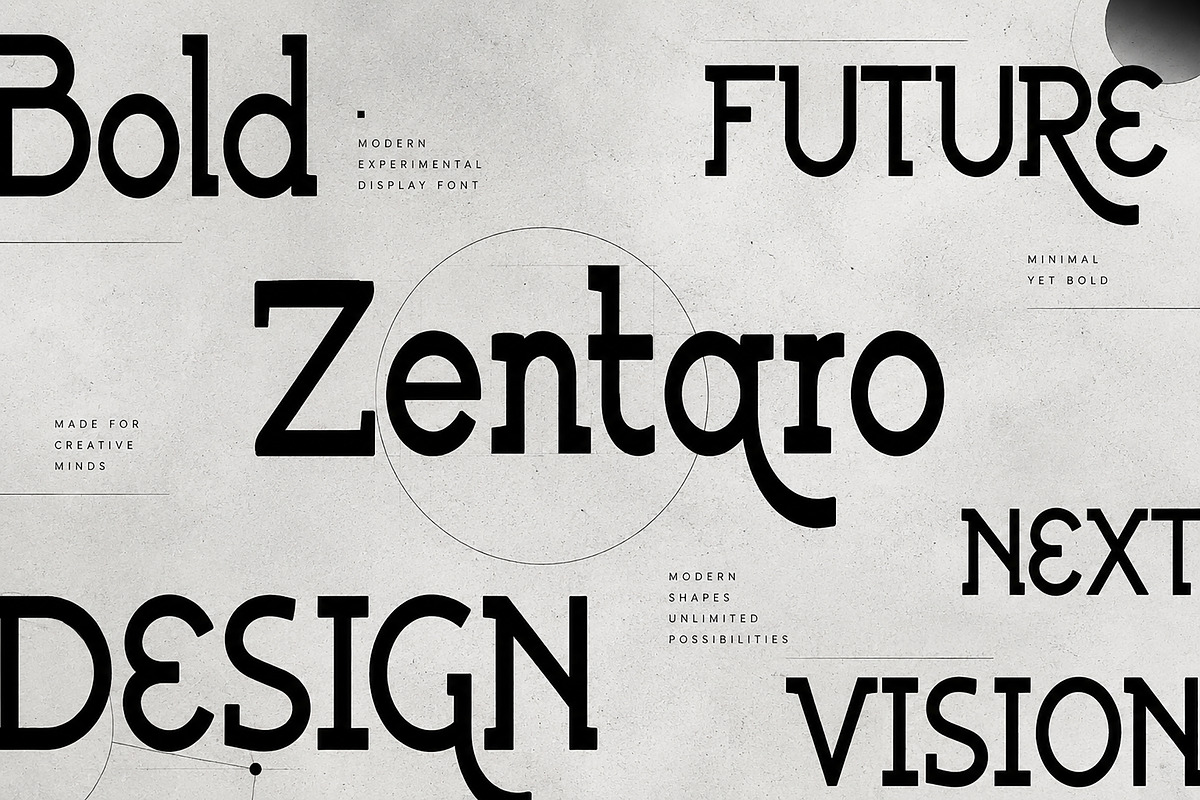 Zentaro, a Sans Serif Font by Wow Magic (Photo 4 of 4)