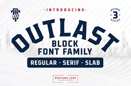Outlast - Display Font, a Slab Serif Font by BoxTube Labs