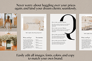 Canva Price & Service Guide Template, a Branding & Logo Template by Le Maison Bohem (Thumbnail 5 of 6)