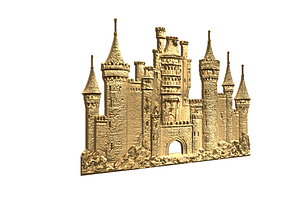 Castle Printable Relief Wall Panel 1