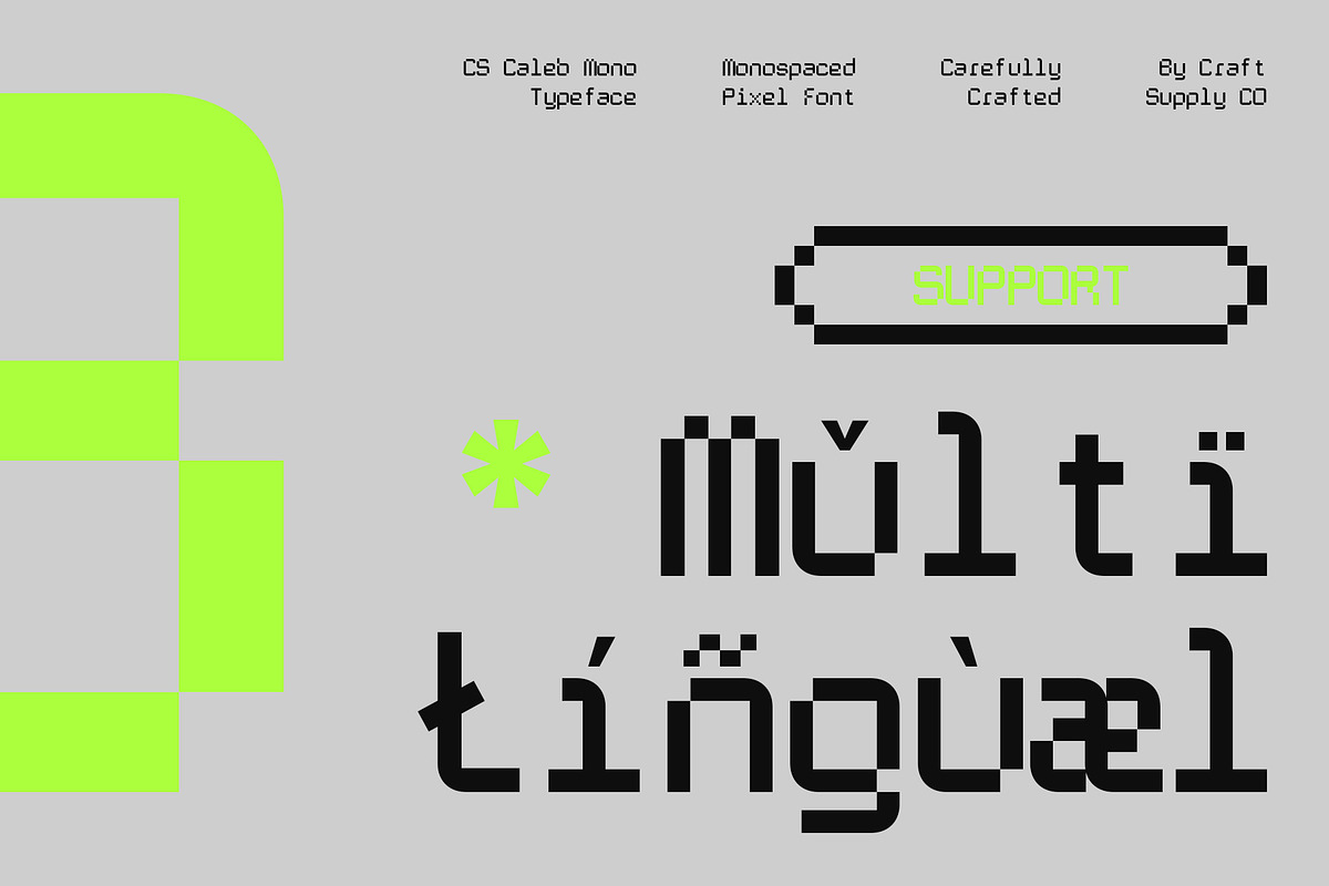 CS Caleb Mono – Monospaced Font, a Sans Serif Font by Craft Supply Co. (Photo 4 of 8)