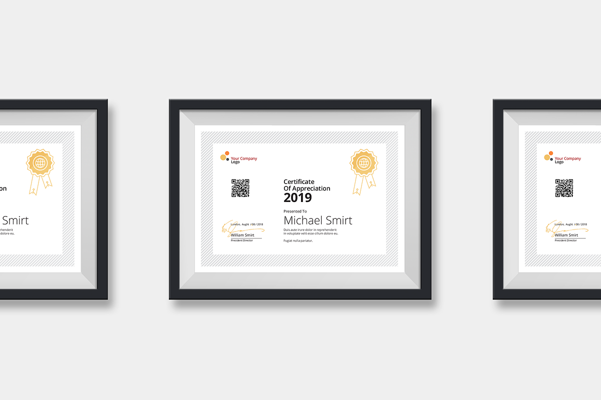 Clean Certificates, a Stationery Template by silukEight (Photo 2 of 7)