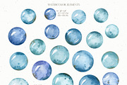 Watercolor funny bubbles clipart, an Object Graphic by OrangePeafowlArt (Thumbnail 3 of 9)