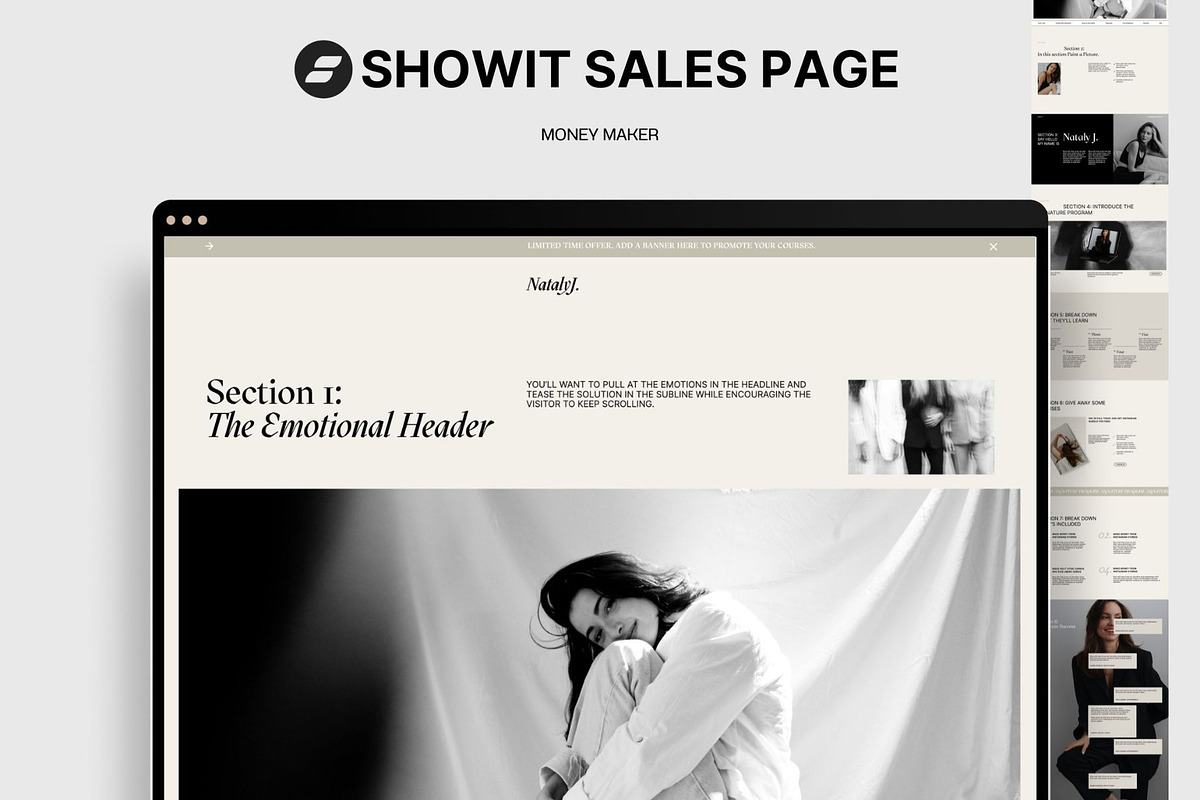 Showit Sales page template, a Landing Page Template by Digital&Chic (Photo 1 of 7)