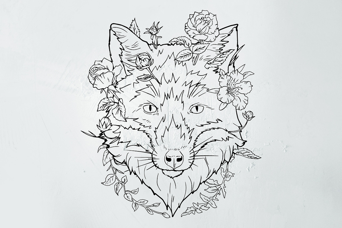 Fox illustration in boho style, an Illustration by Infinity Creativity (Photo 2 of 4)