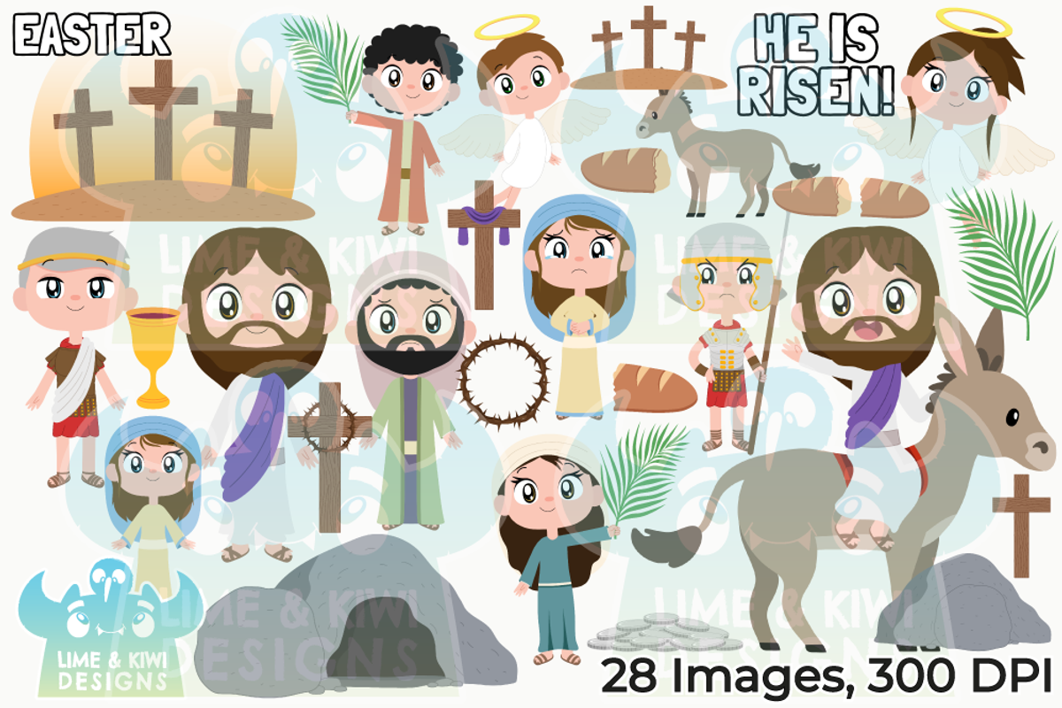 The Easter Story Clipart, a Person Illustration by Lime & Kiwi Designs (Photo 2 of 2)