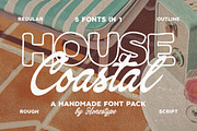 Coastal House a Handmade Font Pack, a Sans Serif Font by Honestype (Thumbnail 1 of 12)