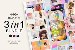 3in1 Gradients Templates Bundle