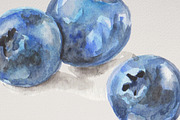 Watercolor Blueberries, an Illustration by R.Ewers Designs (Thumbnail 3 of 3)