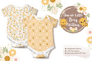 Adorable Little Bees Patterns, a Pattern Graphic by DrawStudio1988 (Thumbnail 5 of 11)