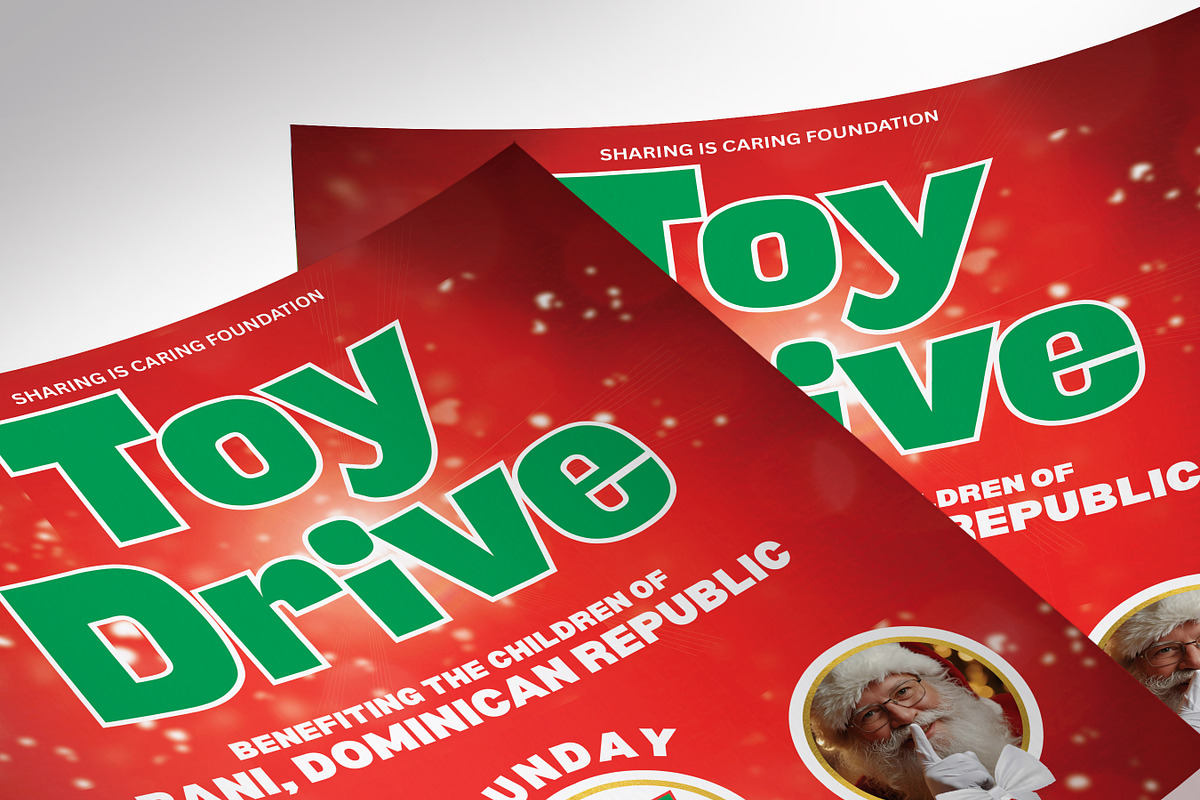 Christmas Toy Drive Flyer Template, a Flyer Template by Four C Graphic (Photo 10 of 11)