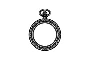 Vintage Pocket Watch SVG Bundle, an Illustration by yasushie (Thumbnail 10 of 31)