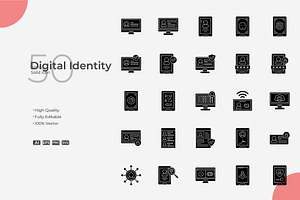 Digital Identity Solid Icons
