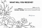 Fine Line Floral Borders SVG Bundle, a Decorative Illustration by CaraulanStore (Thumbnail 9 of 10)