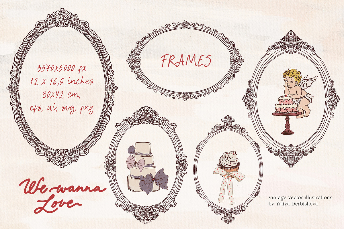 Valentines Day vintage Cupid Love, an Object Graphic by Yuliya Derbisheva (Photo 8 of 17)