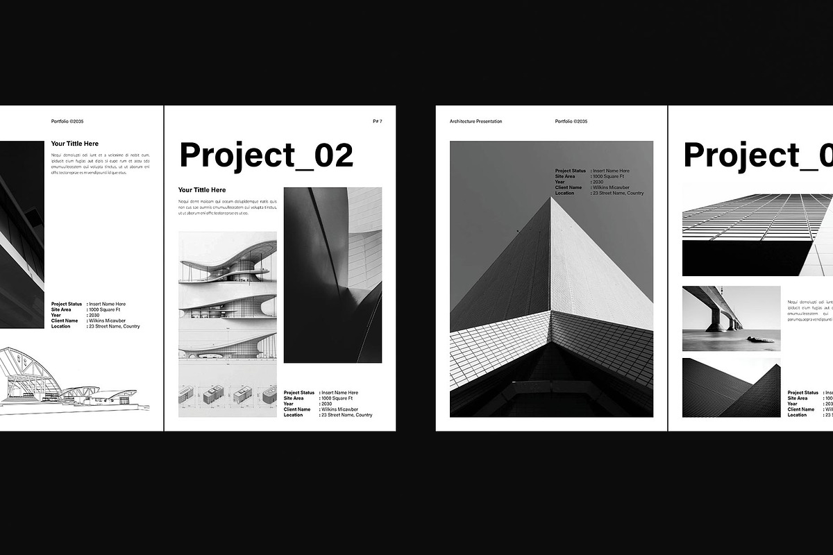 Architecture Portfolio Template, a Brochure Template by DesignCrest (Photo 7 of 13)