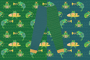Cute Frogs Patterns Watercolor, a Pattern Graphic by watercolor kamill (Thumbnail 8 of 10)