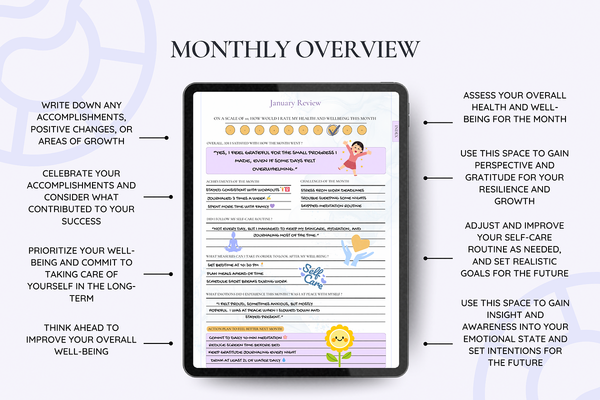 Wellness Digital Planner, a Templates & Theme by LumusStudio (Photo 3 of 9)