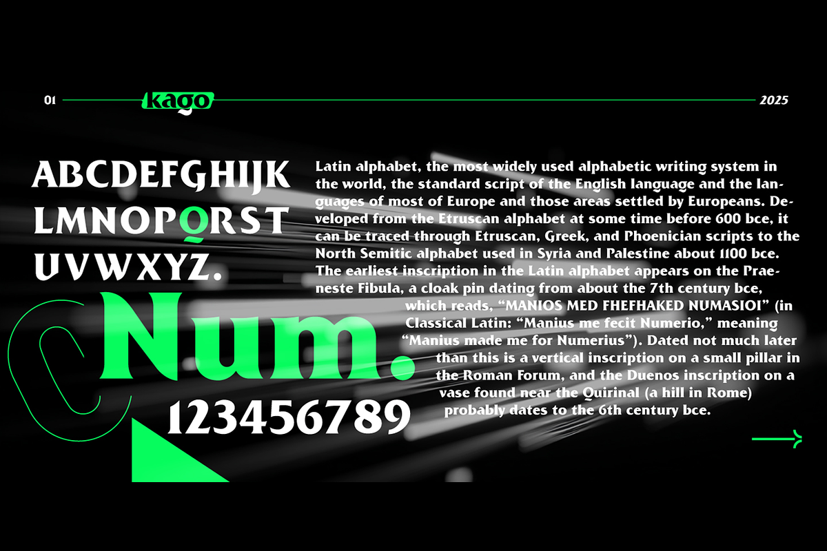 Kago typeface, a Sans Serif Font by Foda Foundry (Photo 7 of 9)