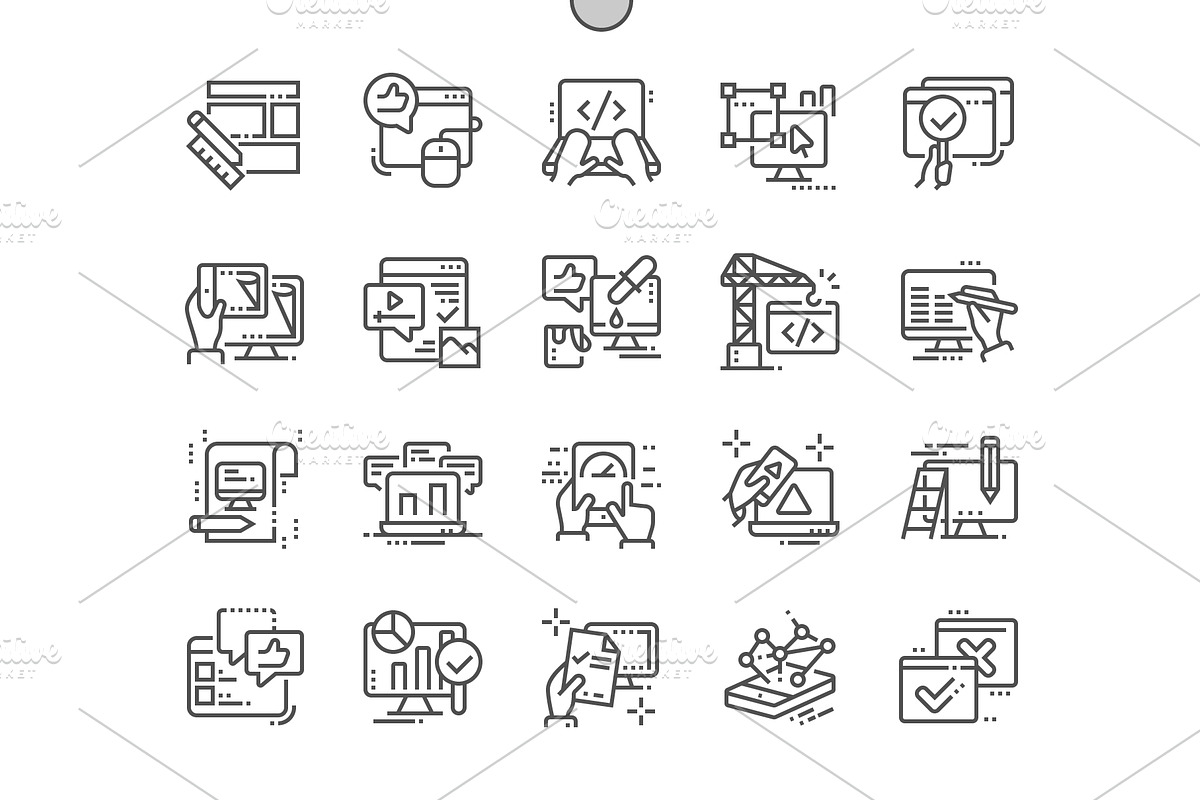 Testing website Line Icons, an Outline Icon by Palau