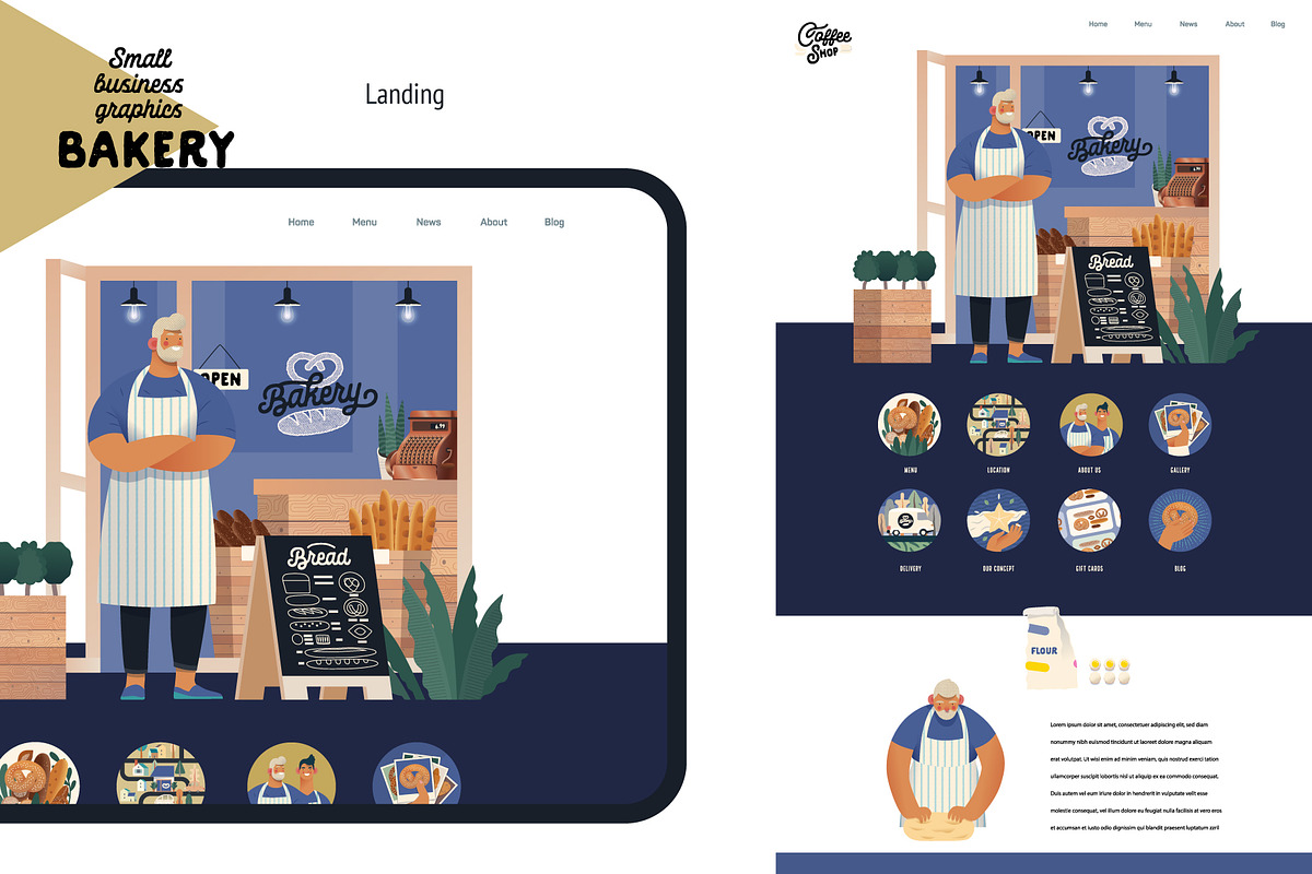 Bakery, Small business (vector), a Templates & Theme by Grivina's shop (Photo 19 of 19)