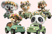 Baby Animals Clipart PNG Bundle, a Graphic by M9 Design (Thumbnail 4 of 7)