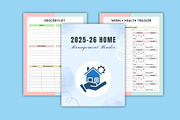 2025-26 Home Management Binder Canva, a Stationery Template by Designmela01 (Thumbnail 6 of 6)