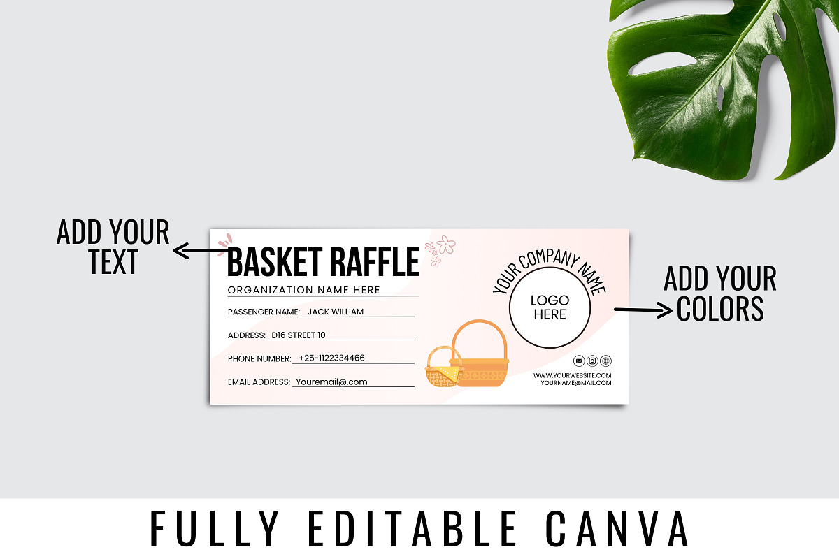 Raffle Event Ticket Canva Template, a Card Template by Snapybiz (Photo 6 of 10)